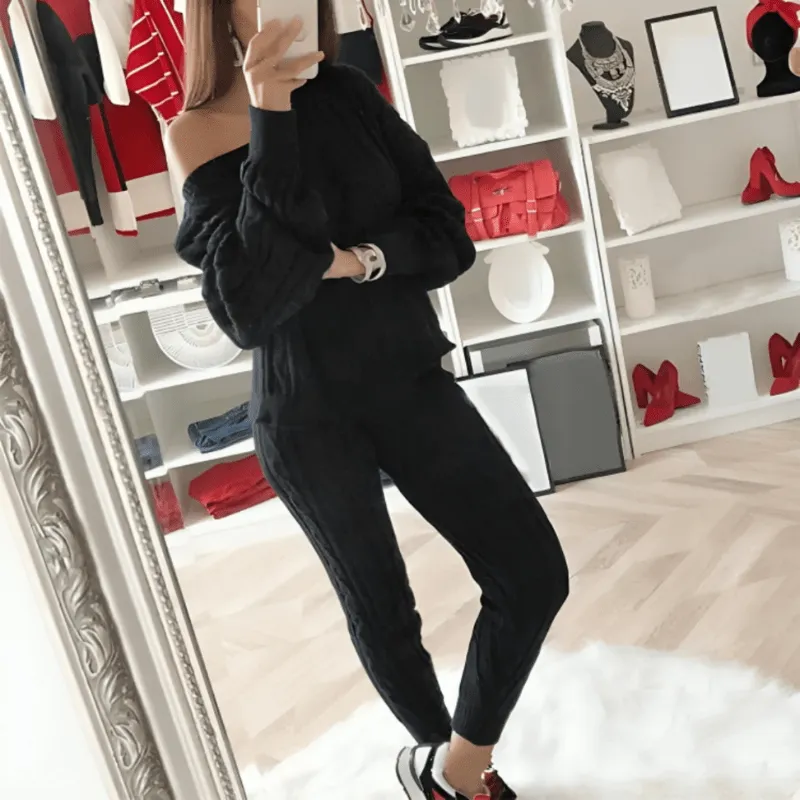 Cozy Knit Two-Piece Activewear Set