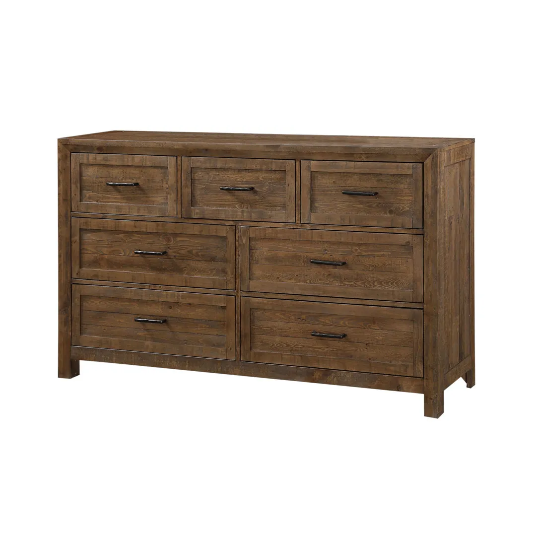 Craigsville 7 Drawer 63" W Solid Wood Dresser Three Posts™