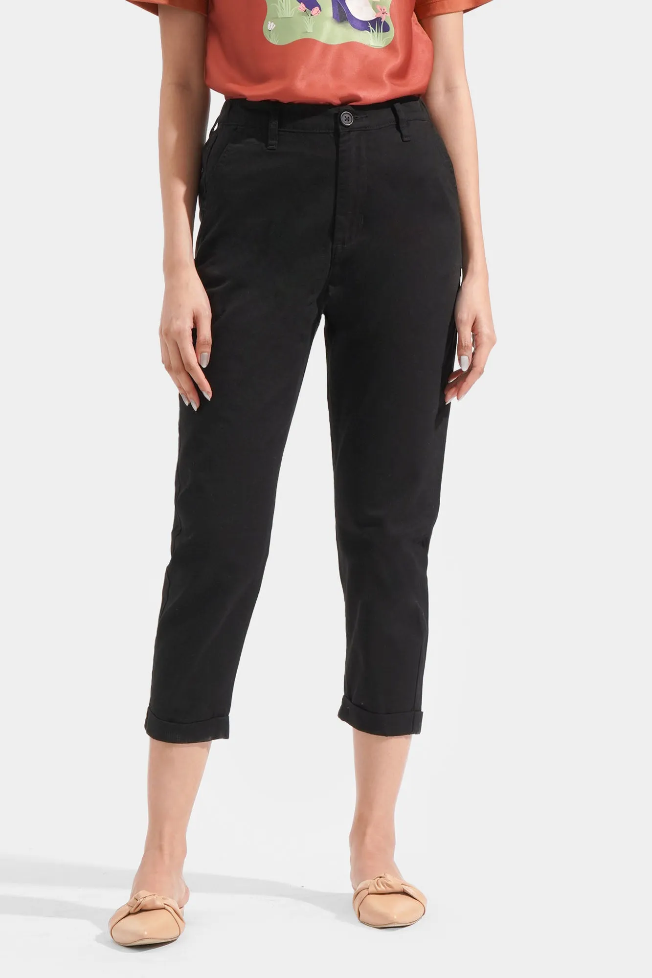 Cuffed Ankle Length Cozy Pants