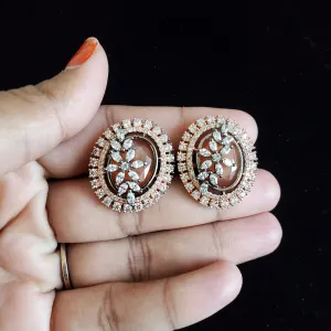 Cz Classic Tops With Black Rose Plating Peach