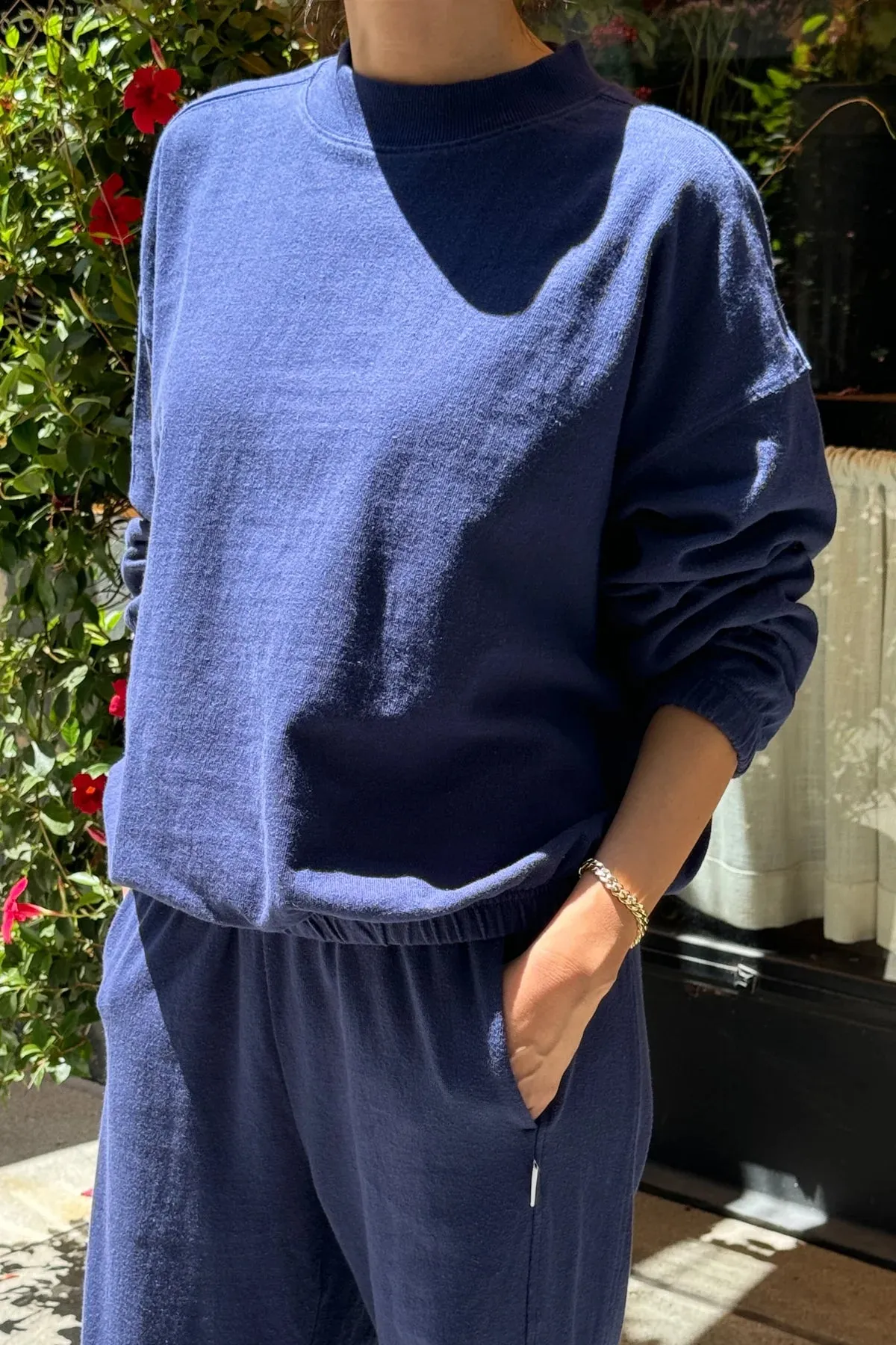 Daisy Long Sleeved Top- Midnight