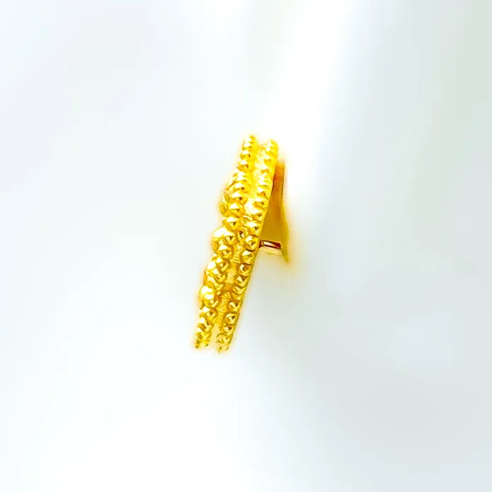 Delightful Opulent 21k Gold Clover Earrings
