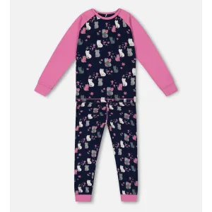 Deux Par Deux Organic Pajama Set - Cats