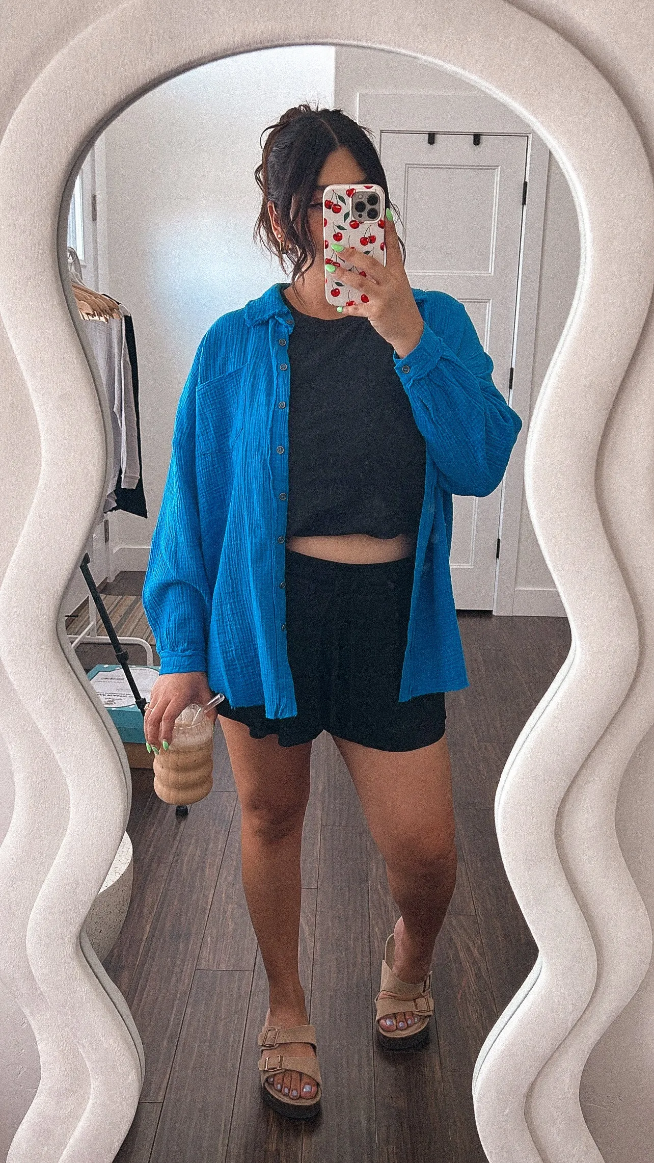 Double Gauze Buttondown Shirt *OCEAN BLUE*