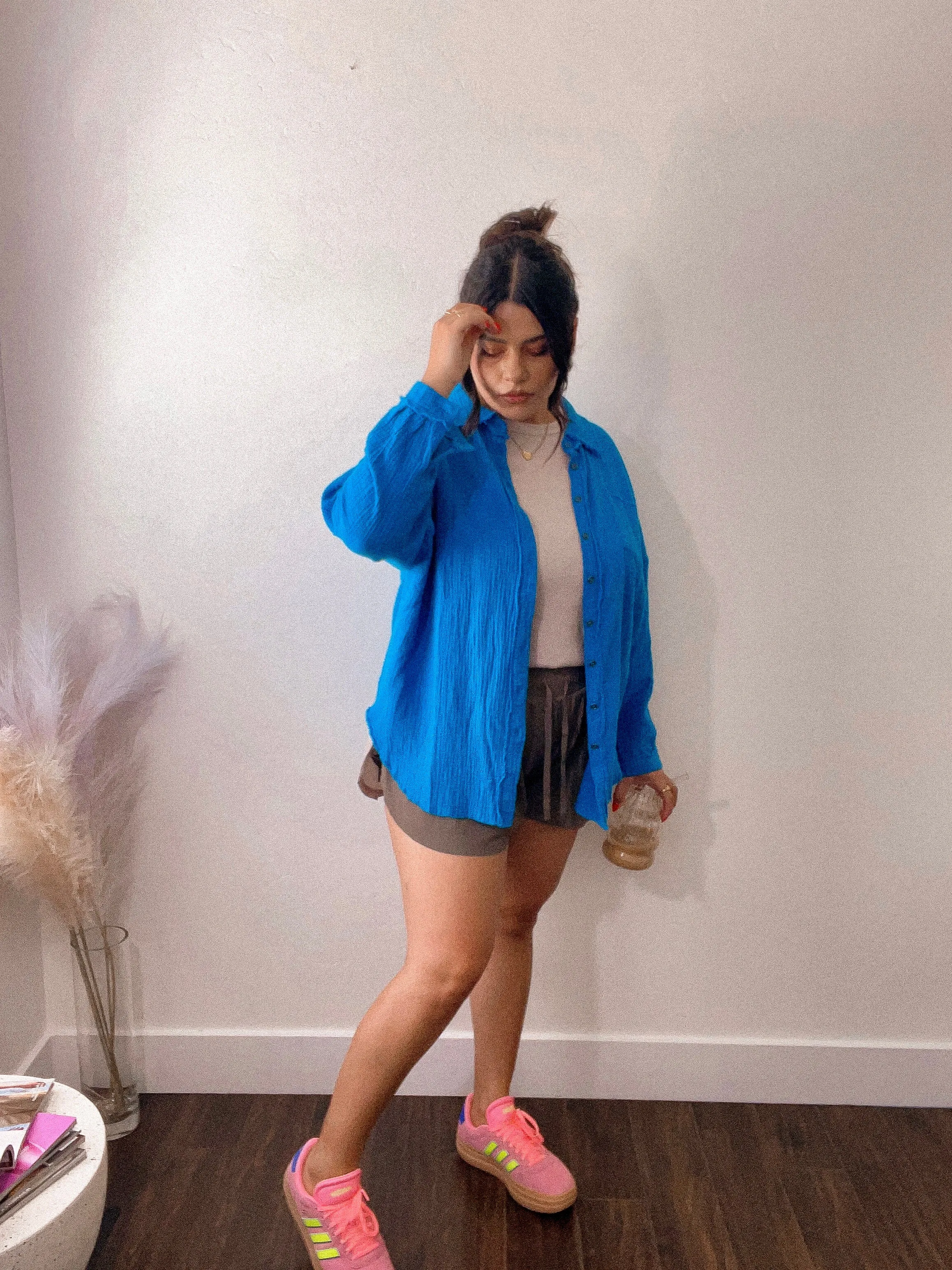Double Gauze Buttondown Shirt *OCEAN BLUE*