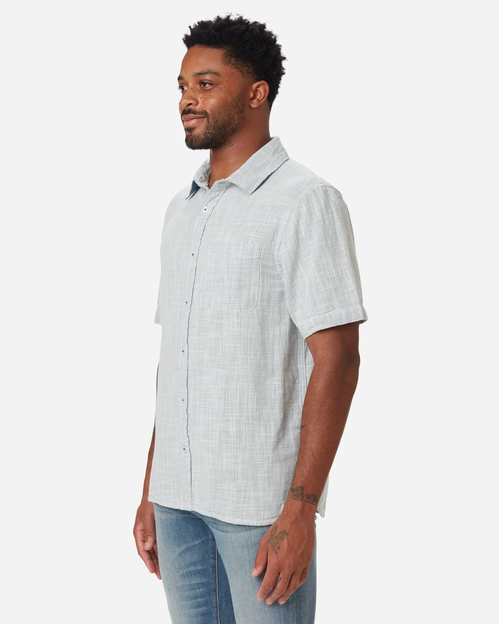 Double Gauze - Short Sleeve - Natural Slub
