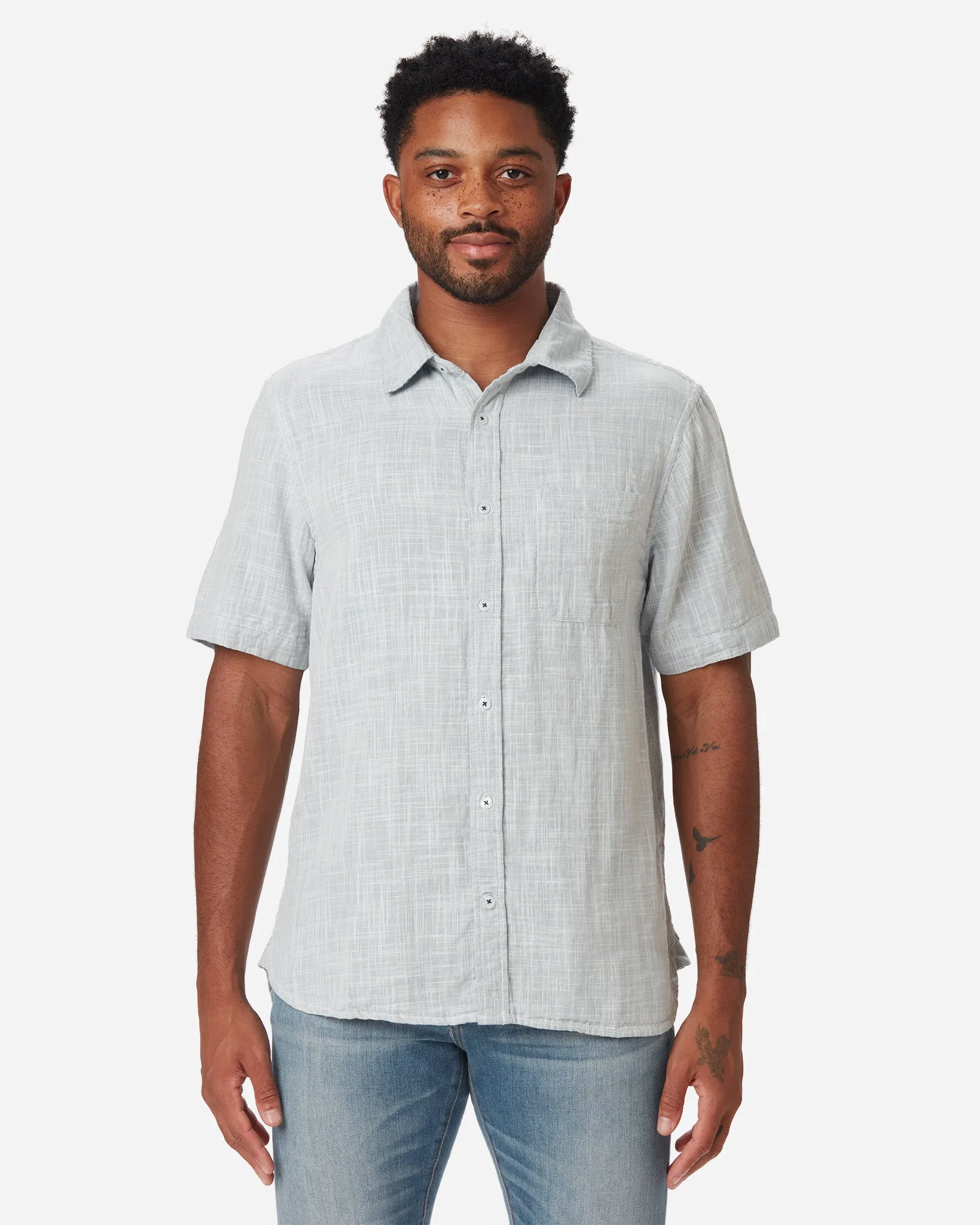 Double Gauze - Short Sleeve - Natural Slub