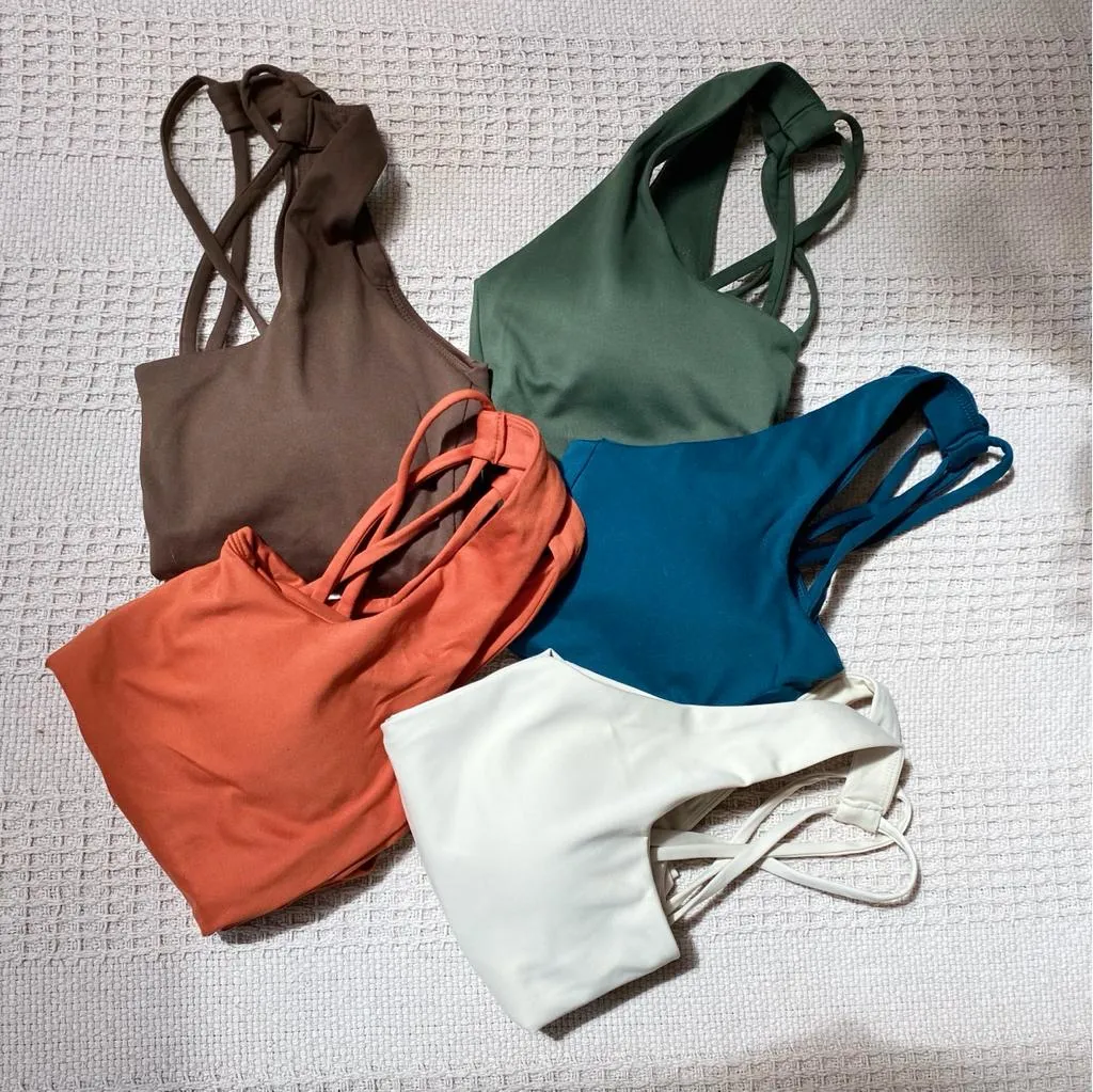 Down To Earth Recycled Bra Top - Fire 🔥 ~ Orange