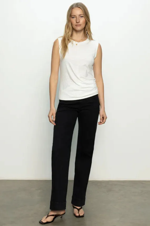 Draped Tank in White