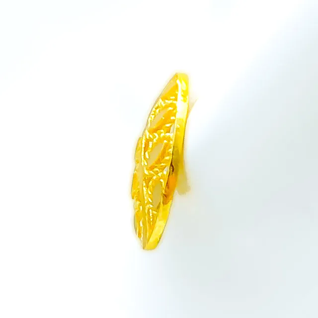 Elegant Reflective 22k Gold Top Earrings