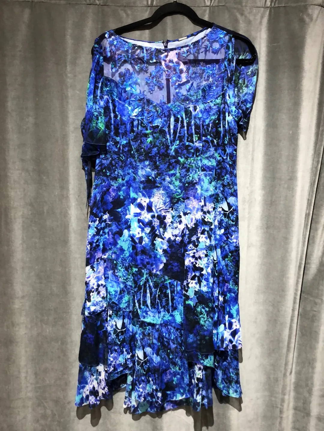 Elie Tahari Blue Colored Printed Dress
