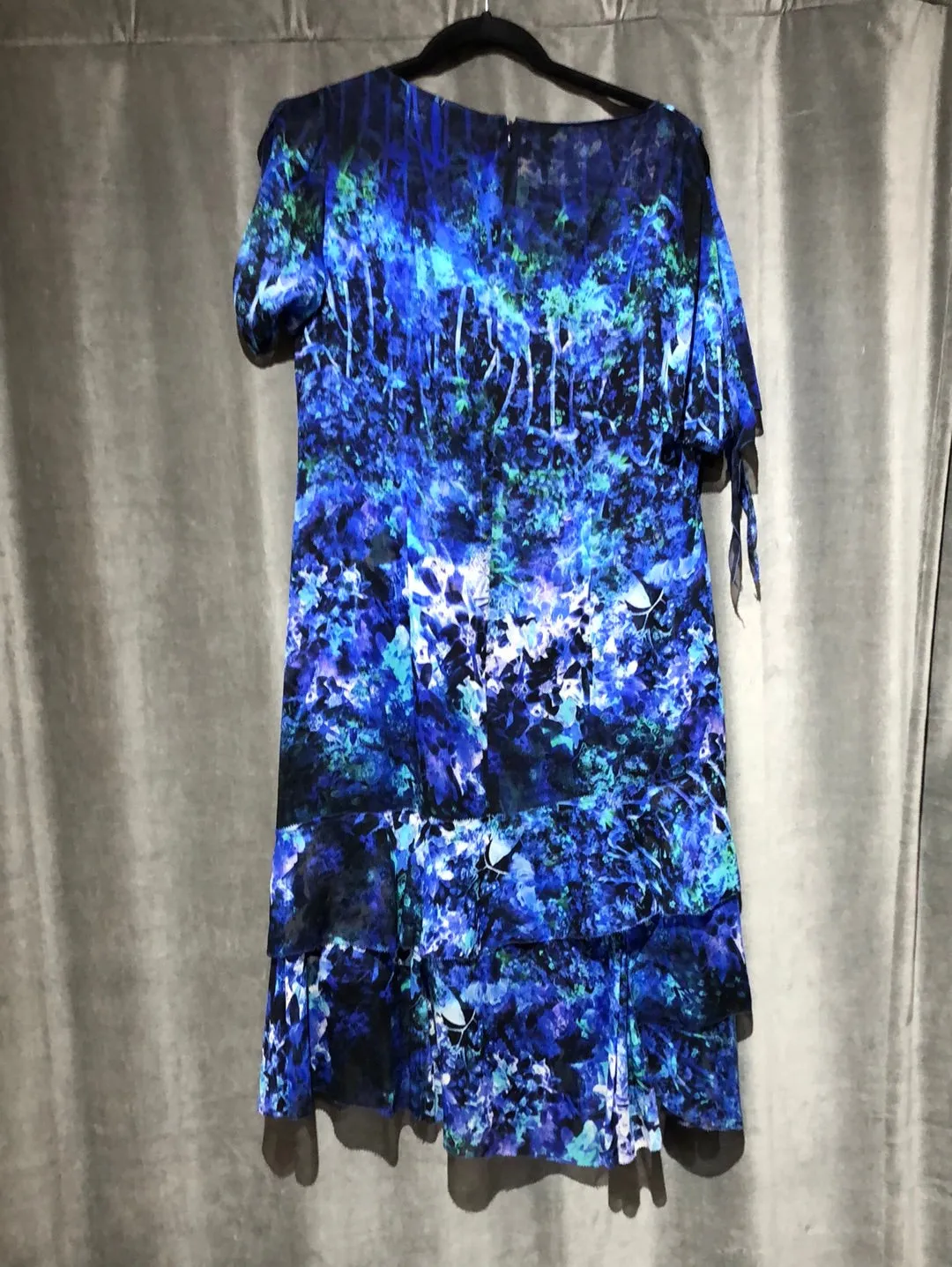 Elie Tahari Blue Colored Printed Dress