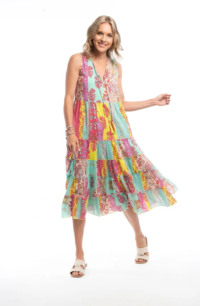 Escape Volubilis Sleeveless Tie Dress