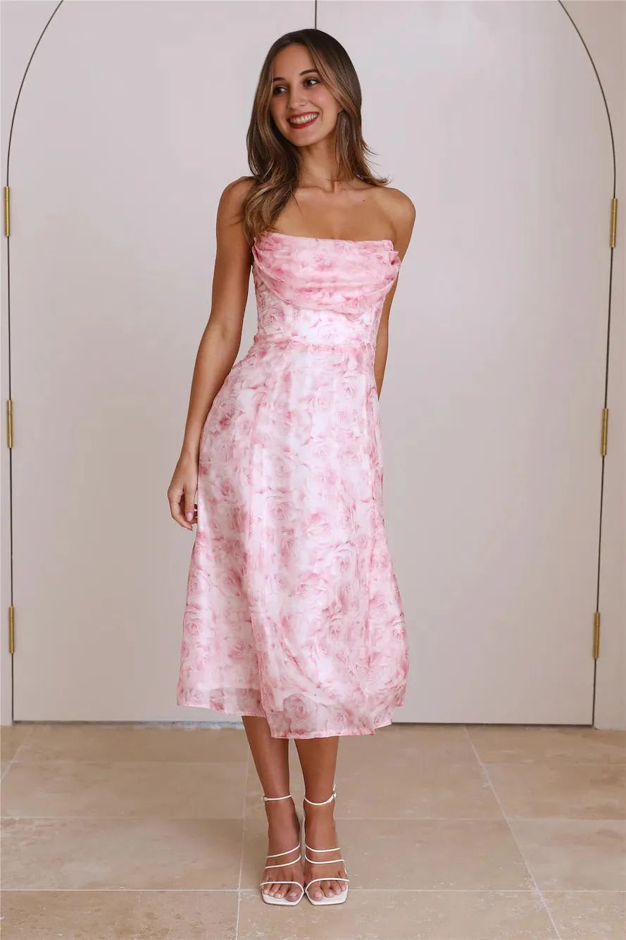 Fancy Day Midi Dress Pink