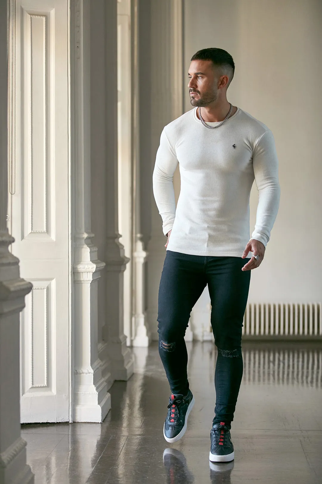 Father Sons Classic Cream Super Slim Jumper - FSH411