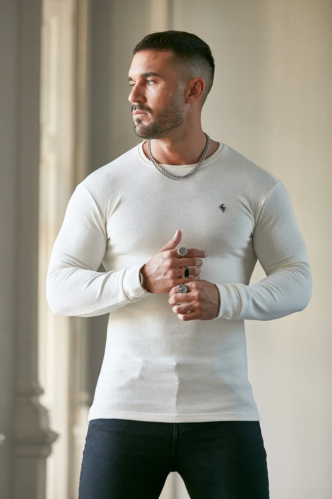 Father Sons Classic Cream Super Slim Jumper - FSH411