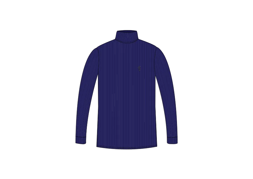 Father Sons Classic Navy Ribbed Knit Roll-neck Jumper - FSH957