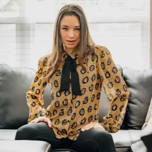 Fierce Printed Bow Blouse