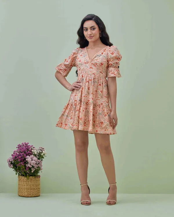 Floral Printed Mini Dress