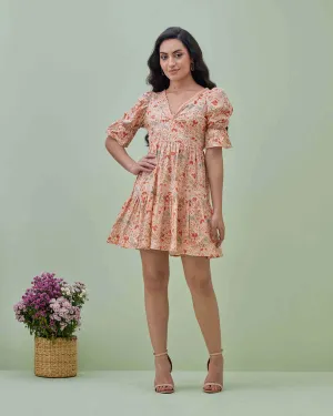 Floral Printed Mini Dress