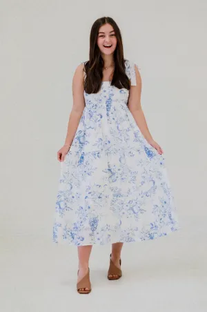 Forever With You Midi Dress in Blue