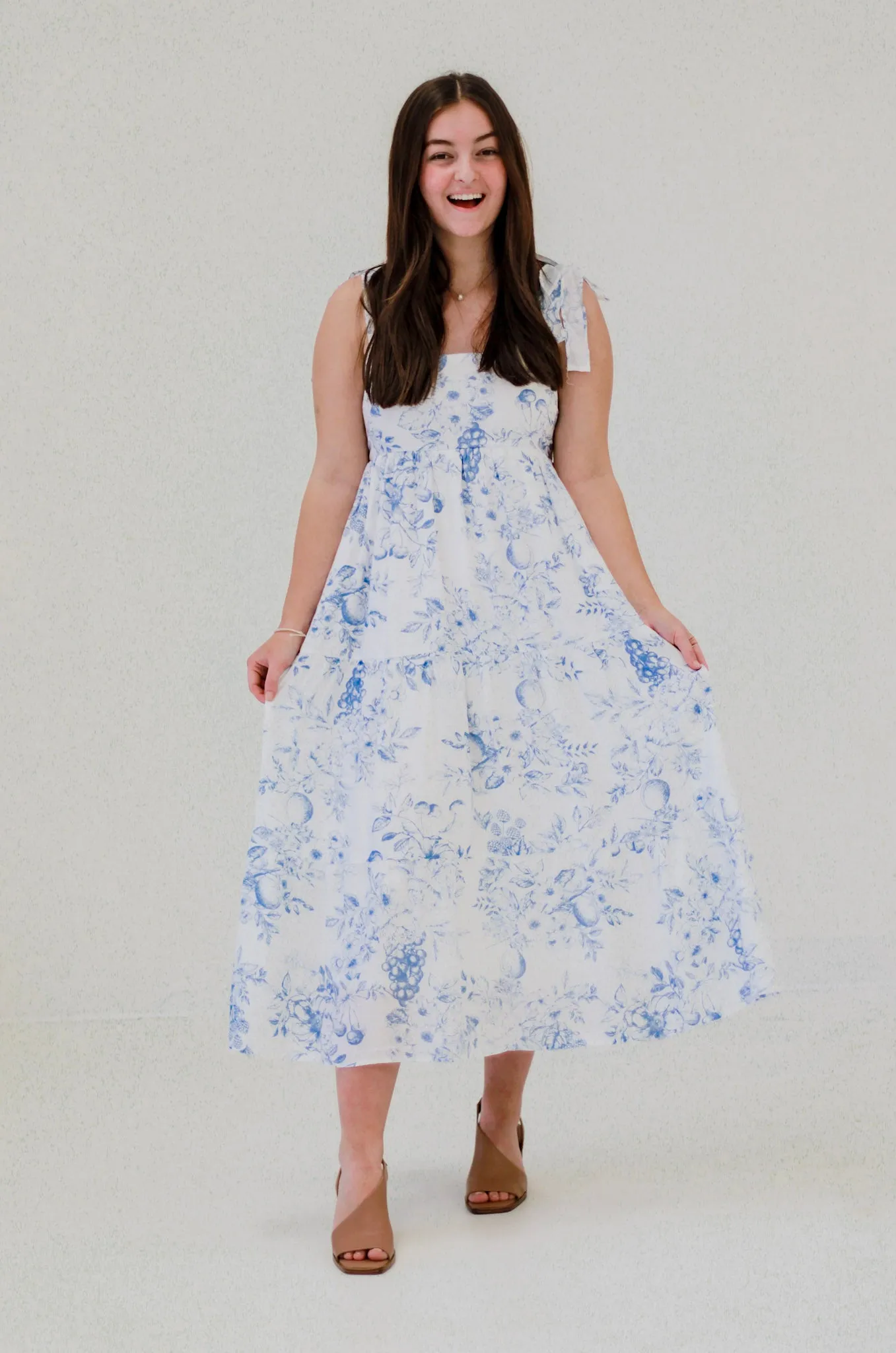 Forever With You Midi Dress in Blue