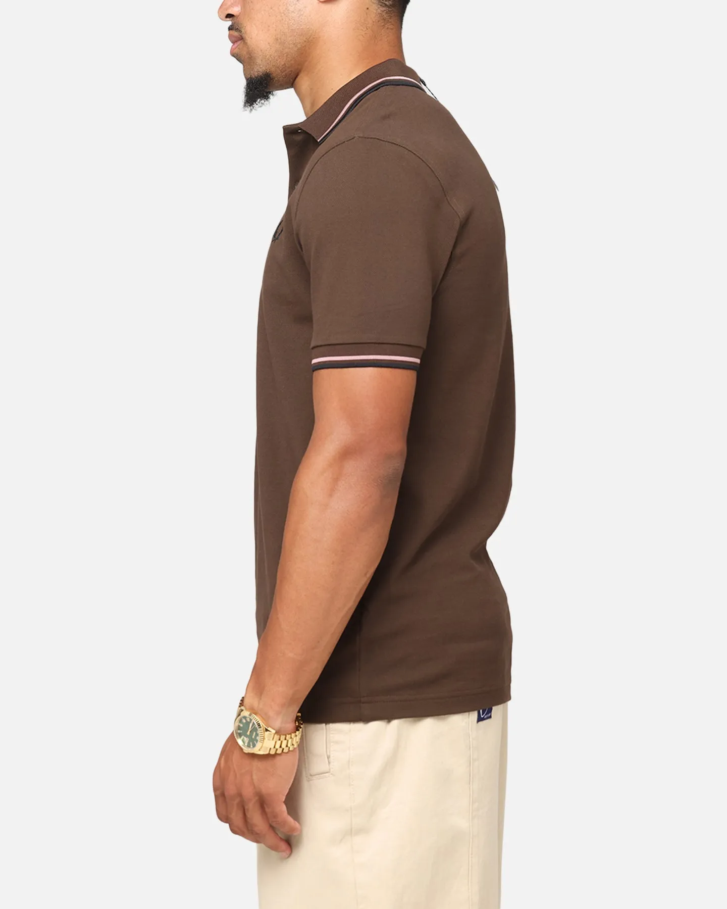 Fred Perry Twin Tipped Polo Shirt Brown