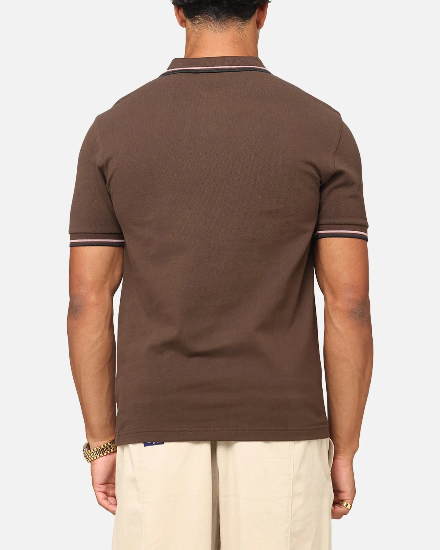 Fred Perry Twin Tipped Polo Shirt Brown