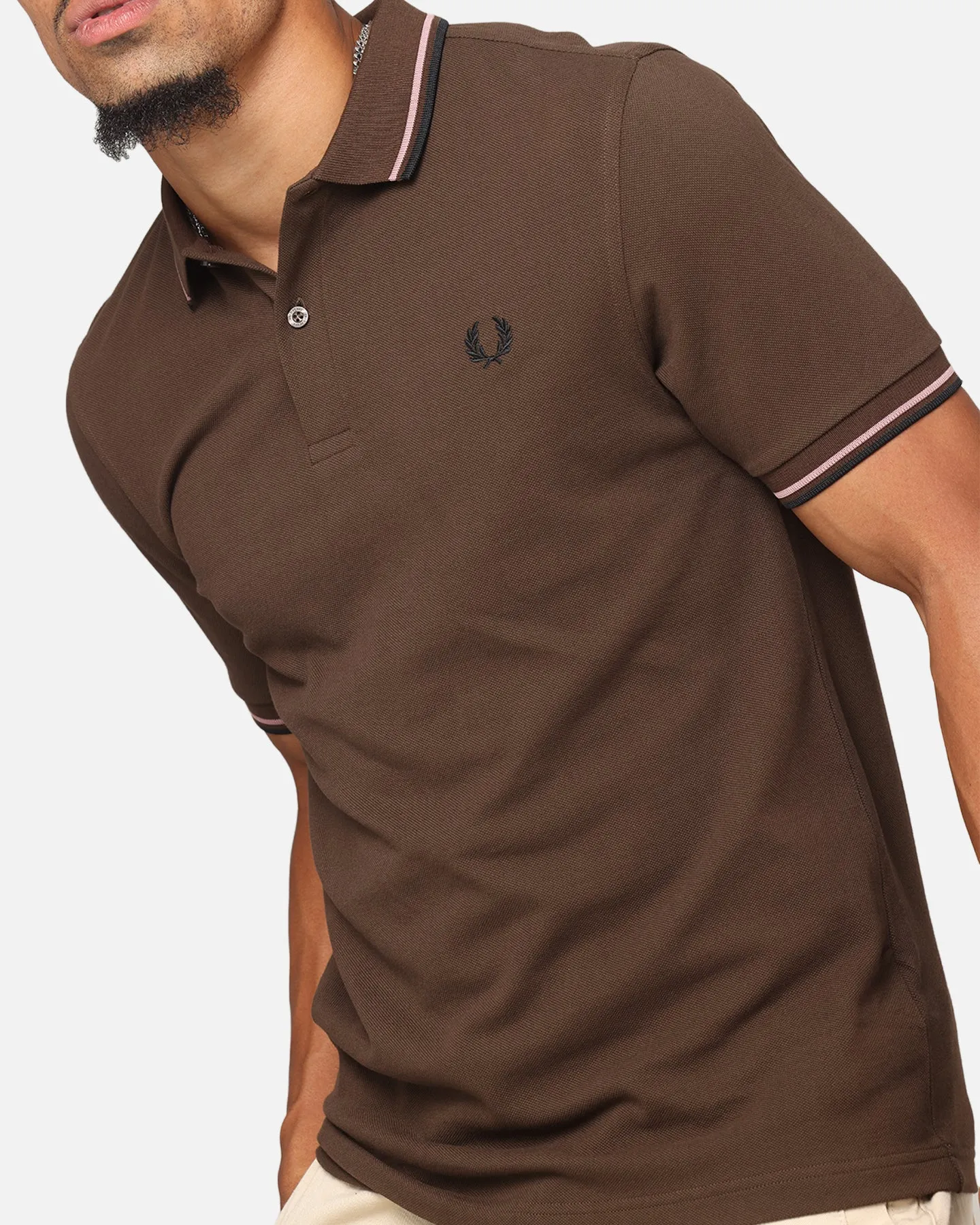 Fred Perry Twin Tipped Polo Shirt Brown