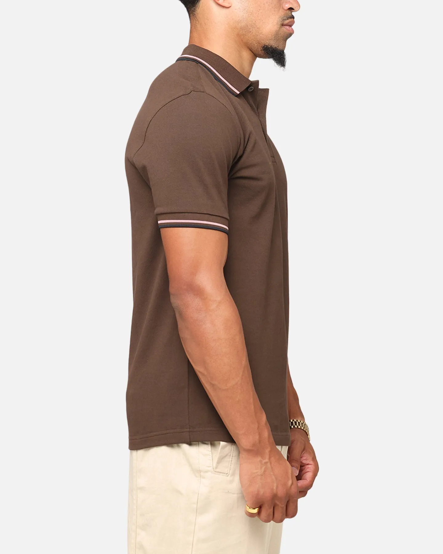 Fred Perry Twin Tipped Polo Shirt Brown