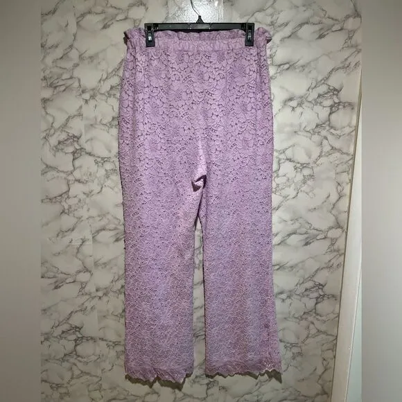 Free People Lace Pajama Pants Lilac M