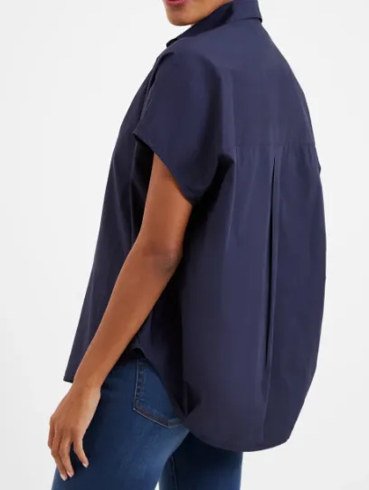 French Connection Cele Rhodes Poplin Shirt - Marine