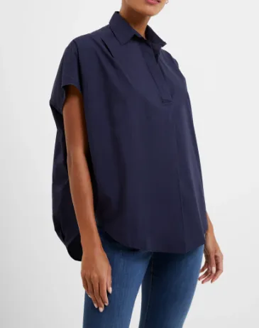 French Connection Cele Rhodes Poplin Shirt - Marine