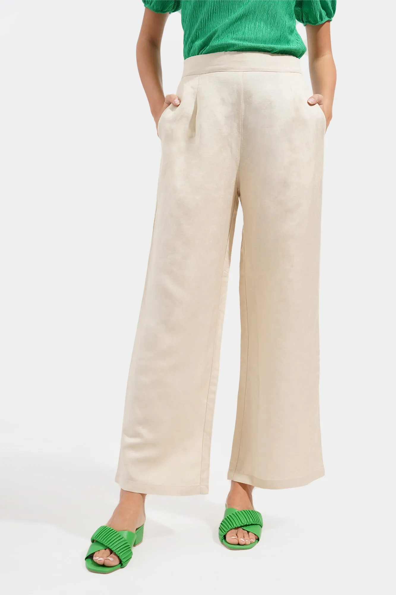 Full Length Pleated Cozy Pants