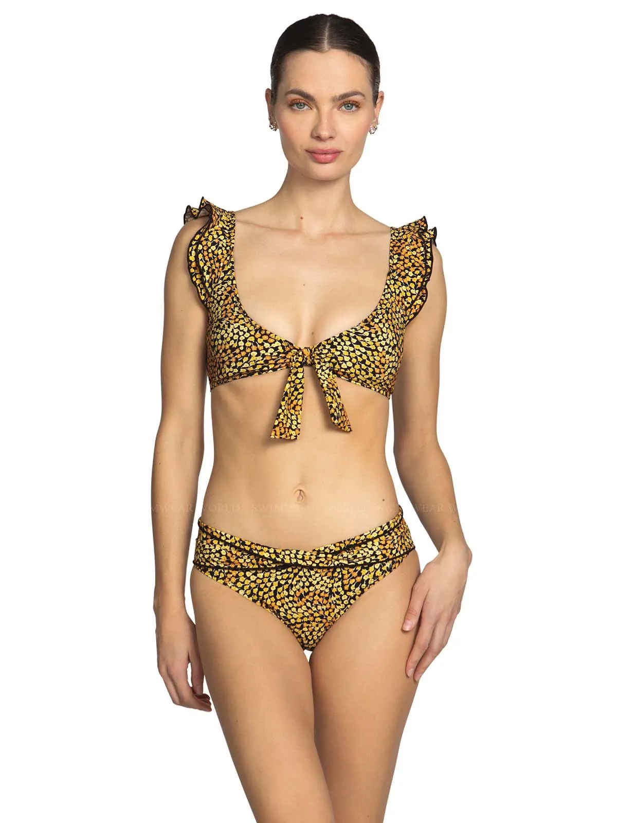 Georgia Ruffle Sleeve-Georgia Twist Bikini ::RET