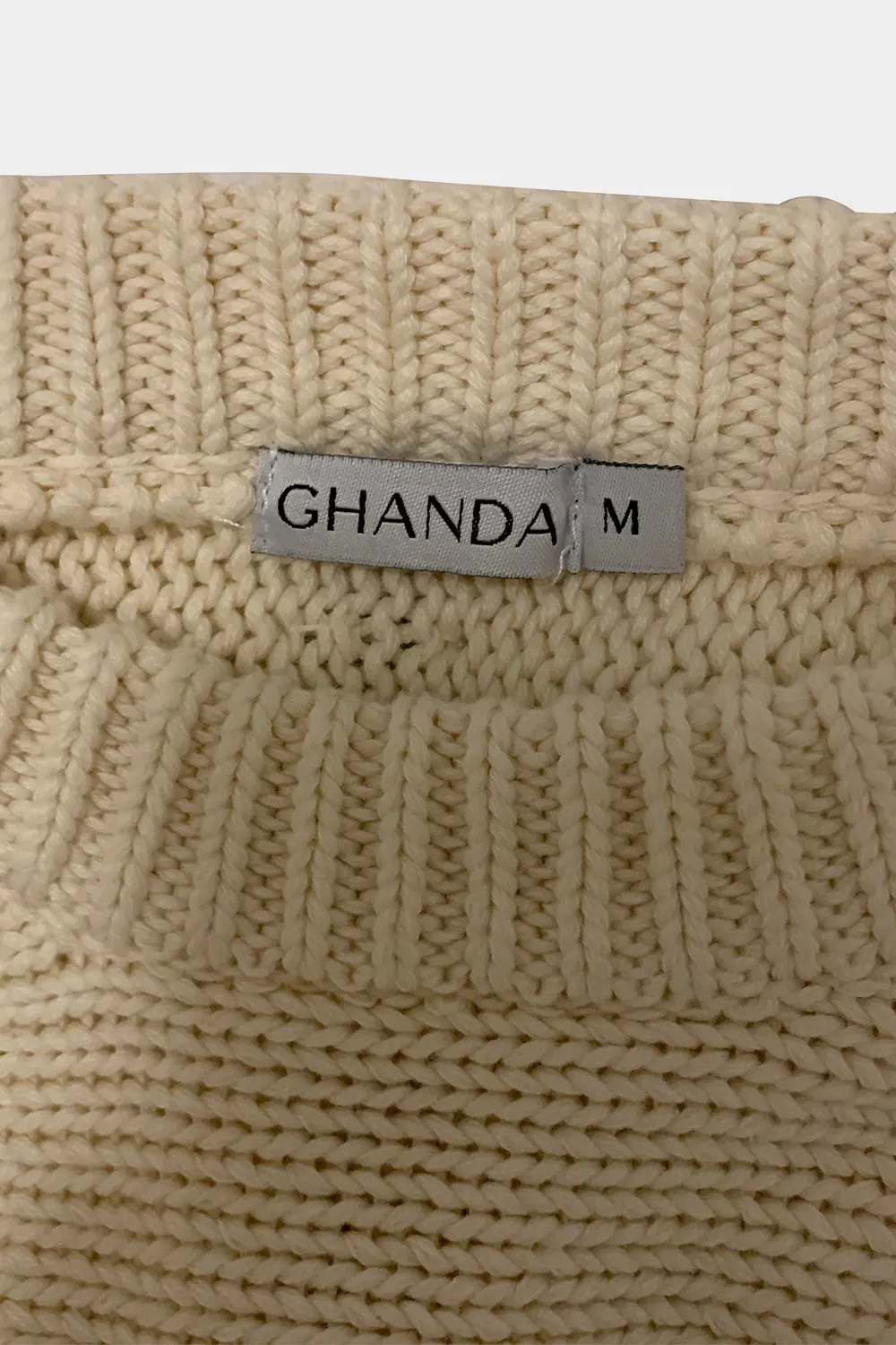 GHANDA Cream Sweater