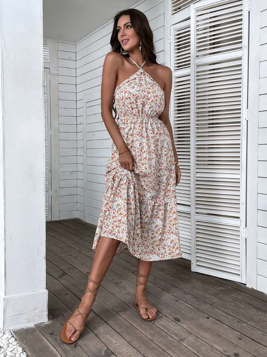 Ginevra Midi Dress - Pink Floral