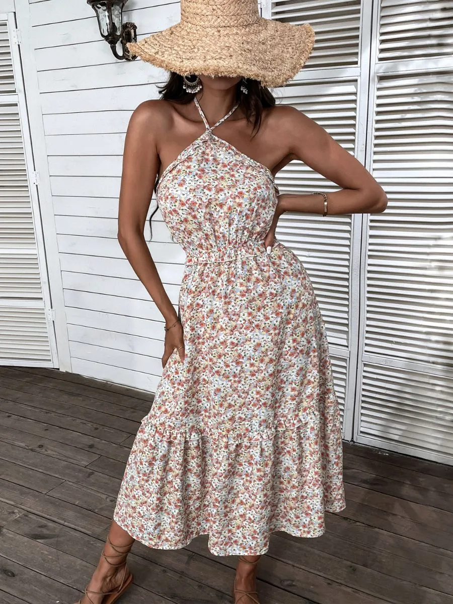 Ginevra Midi Dress - Pink Floral