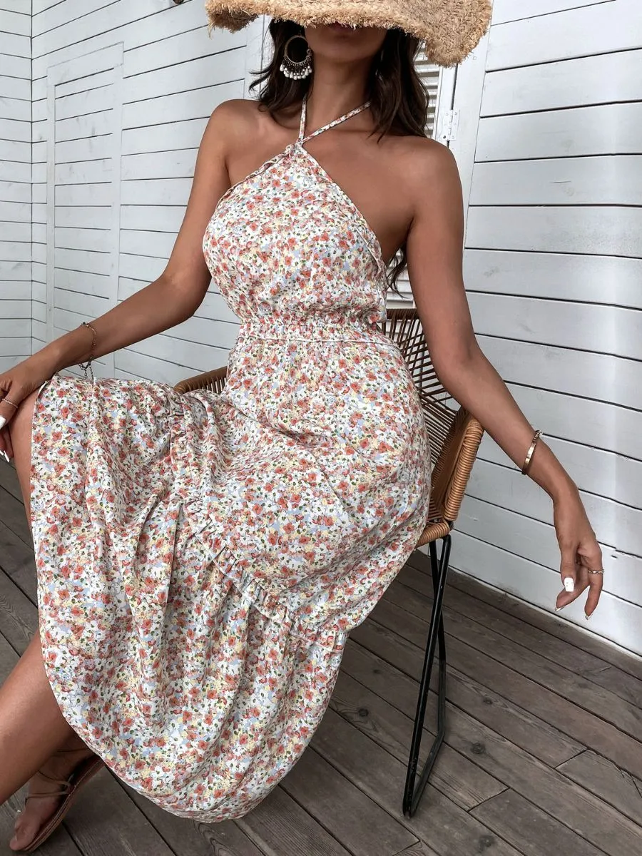 Ginevra Midi Dress - Pink Floral