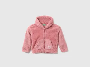 Girls Solid Hooded Neck Sweatshirt