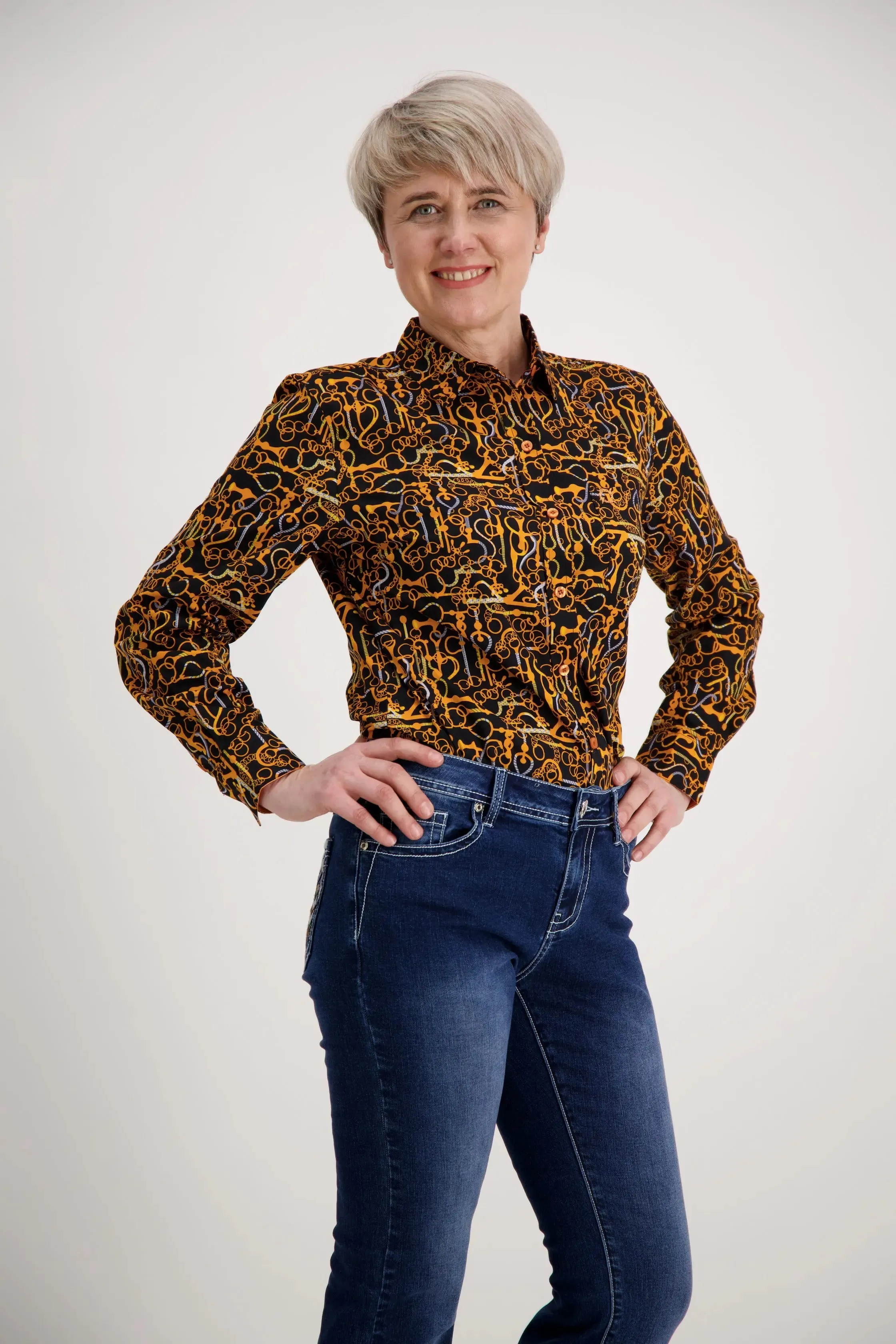 Gold Orange Classic Cotton Shirt
