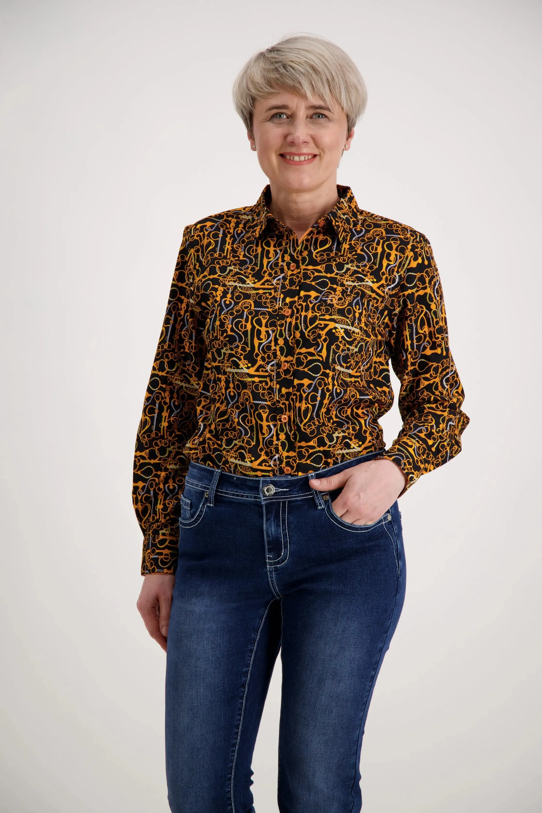 Gold Orange Classic Cotton Shirt