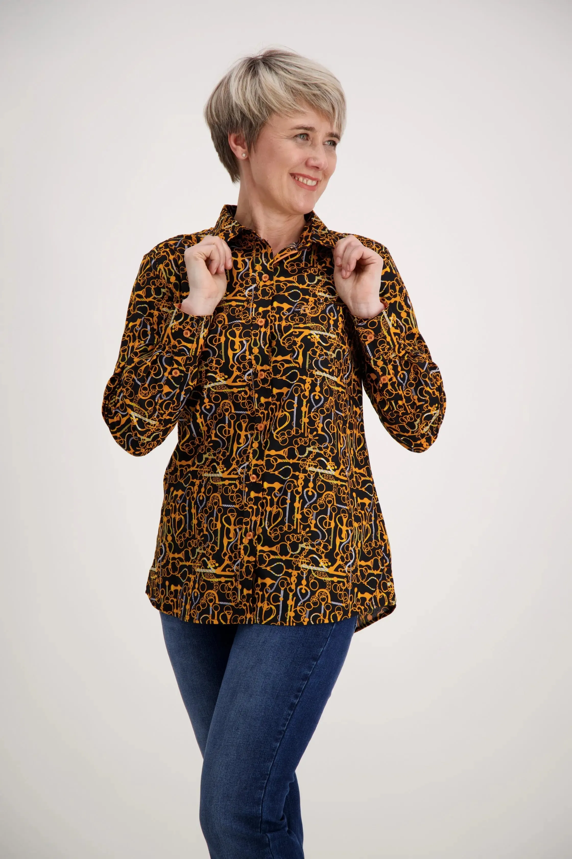 Gold Orange Classic Cotton Shirt