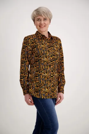 Gold Orange Classic Cotton Shirt