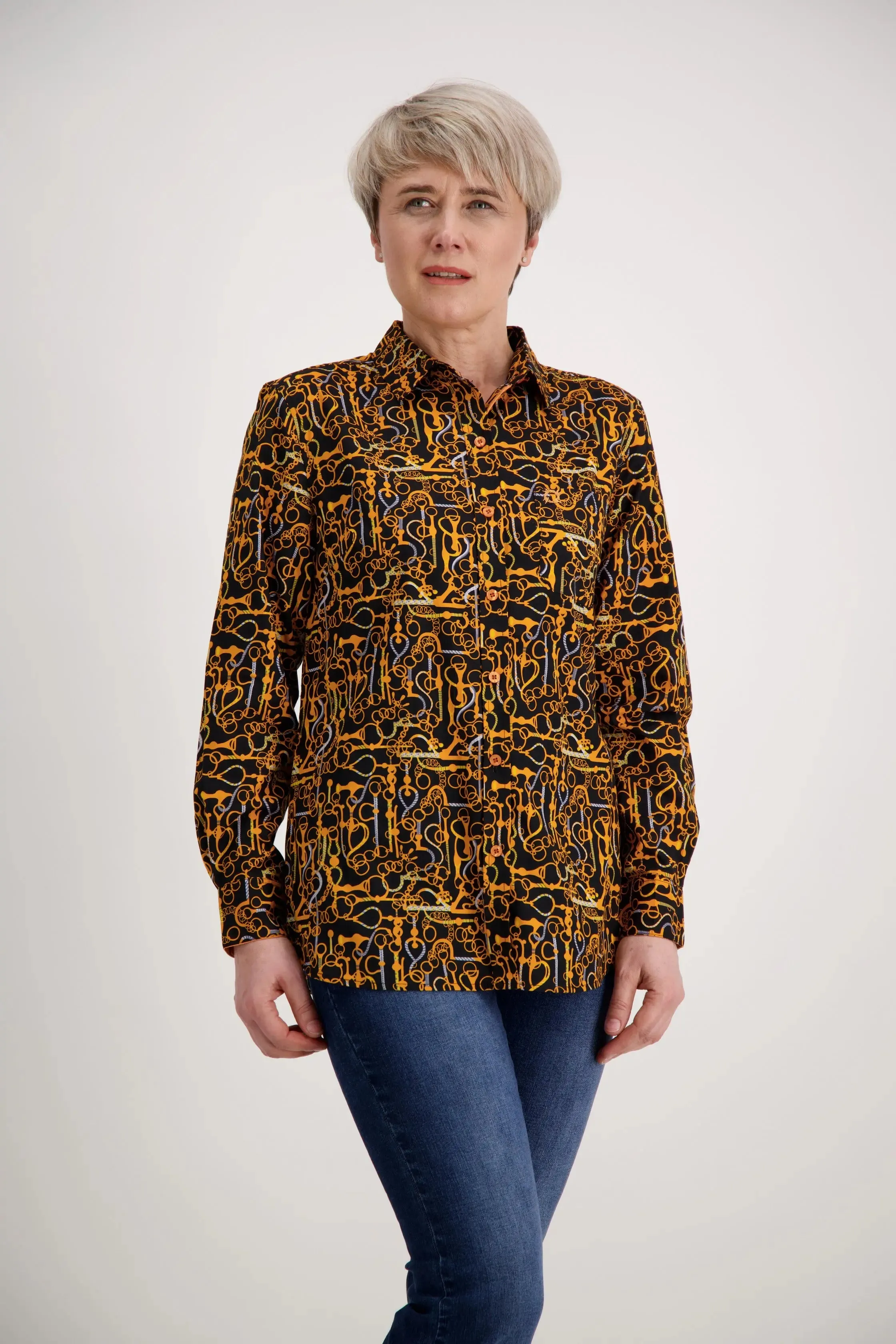 Gold Orange Classic Cotton Shirt