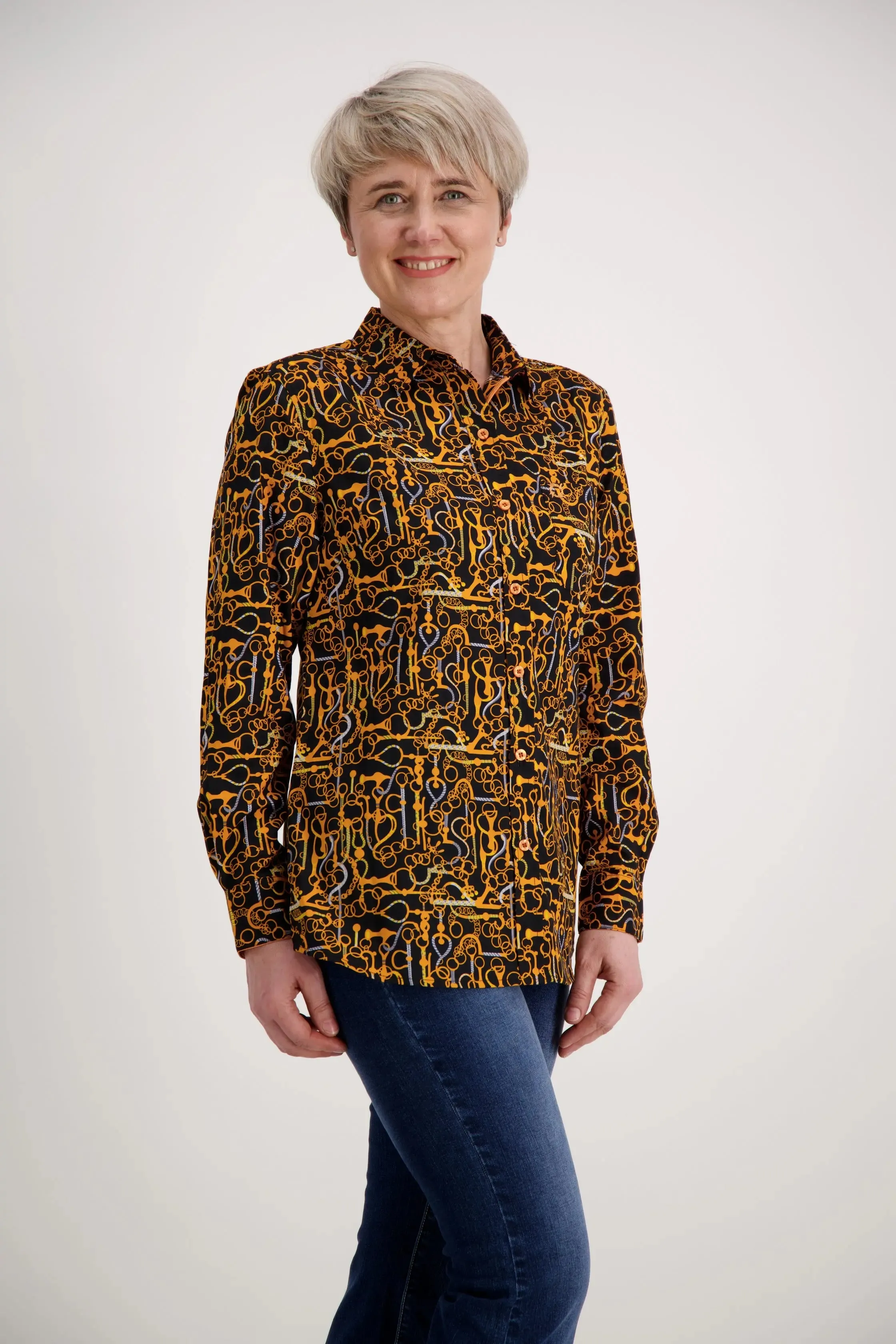 Gold Orange Classic Cotton Shirt