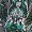 Green Printed V Neck Mini Dress With Elasticated Cuffs