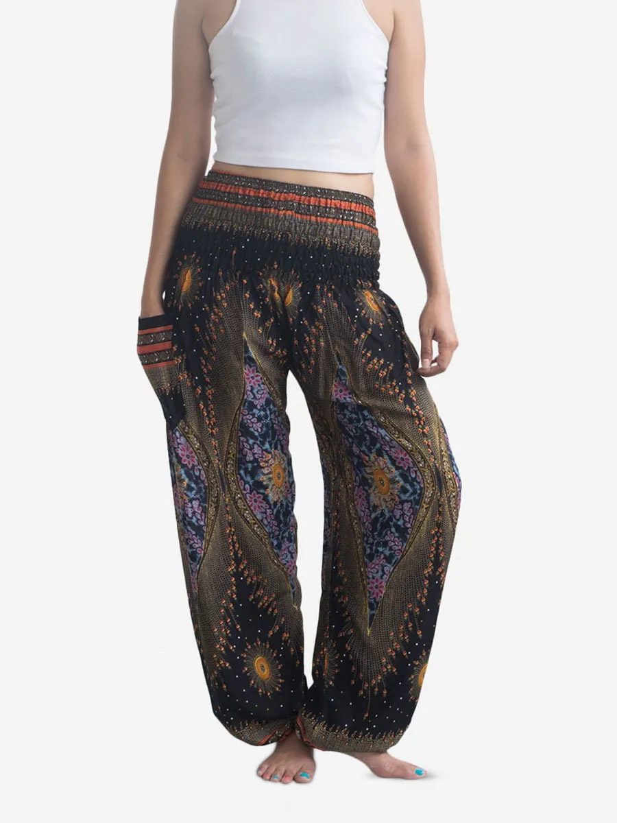 Harem Pants, Yoga boho pants, Hippie bohemian pants, Tribal harem trousers, Thai harem pants, Peacock harem pants, Yoga pants women