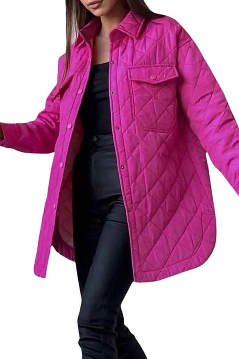 HCR1329 Quilted Warmth Shacket Outerwear