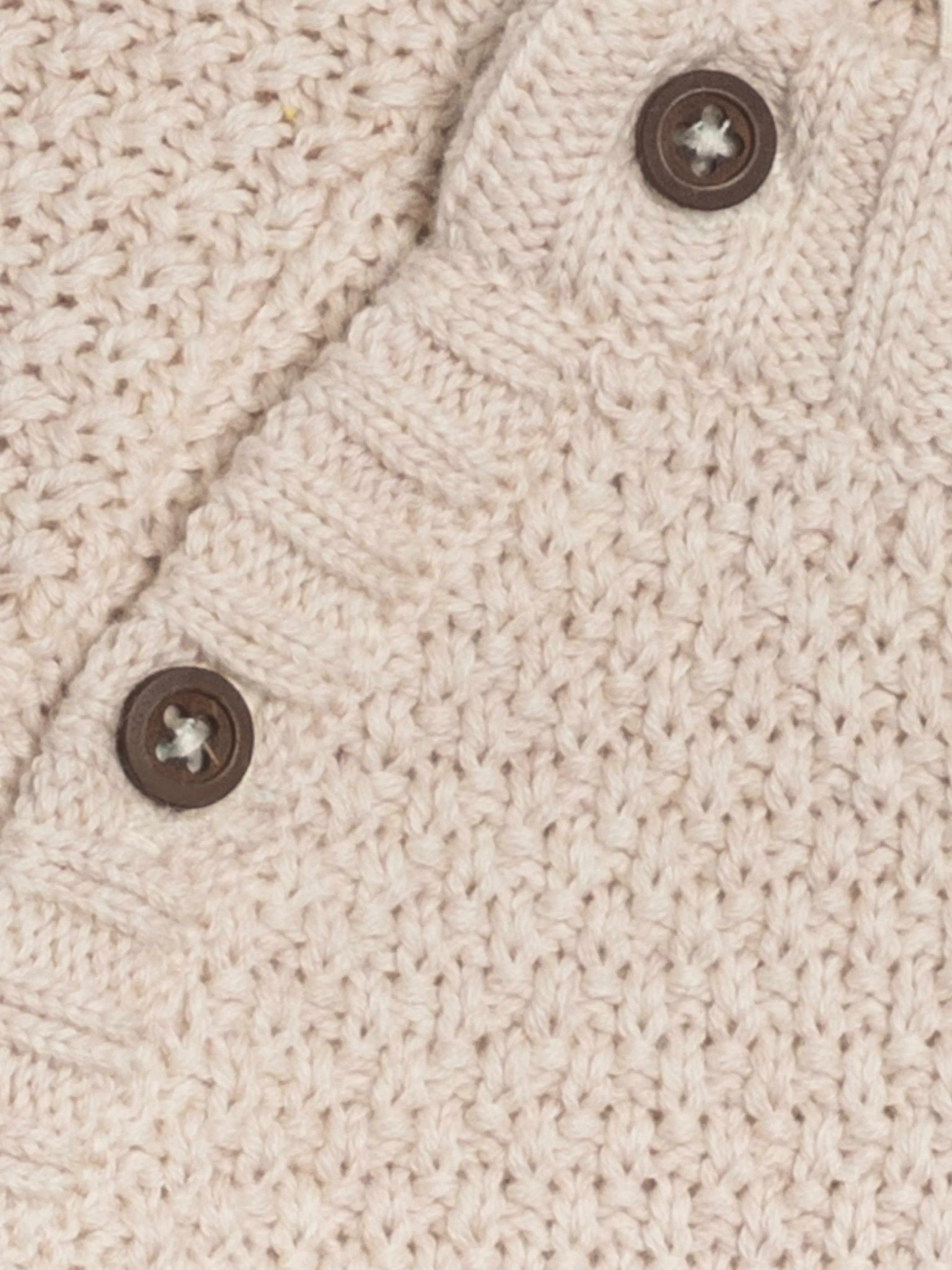 Heather Oat Seed Stitch Knit Sweater